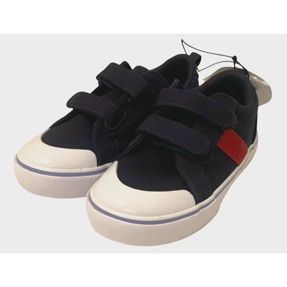 Wonder Nation Toddler Boys Casual 2 Strap Sneakers Size 7 Blue Red White